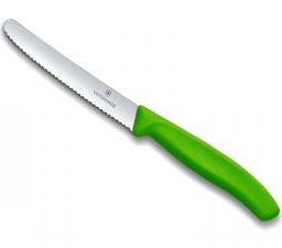 VICTORINOX - COUTEAU OFFICE LAME CRANTEE BOUT ROND 11 cm