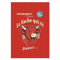 VACHE QUI RIT - TORCHON RETRO ROUGE