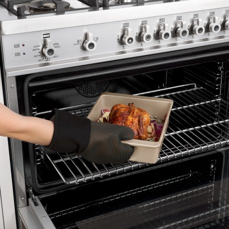 GANT DE CUISINE EN SILICONE - NOIR – Image 3