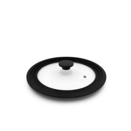 COUVERCLE EN VERRE ET SILICONE UNIVERSEL 16-18 et 20 cm
