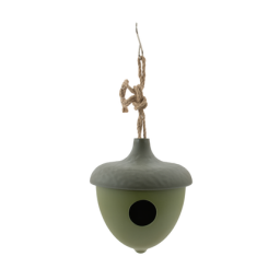 OISEAUX - MANGEOIRE GLAND EN FIBRE DE BAMBOU - VERT