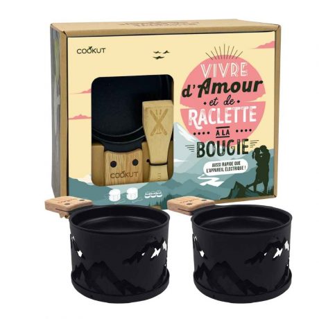 RACLETTE A LA BOUGIE 2 PERSONNES - VIVRE D'AMOUR ET DE RACLETTE