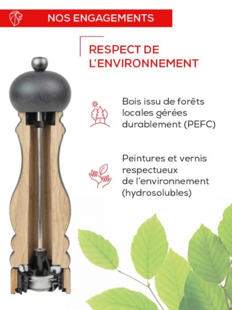 MOULIN PARIS 12 cm BOIS NOIR SATIN - MOULIN A SEL – Image 7