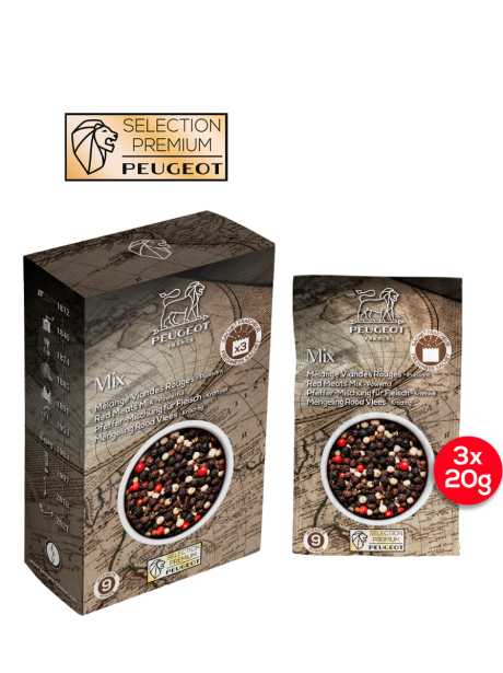 COFFRET 3 SACHETS FRAICHEUR - MELANGE POIVRES MIX VIANDES ROUGES 3x20 g