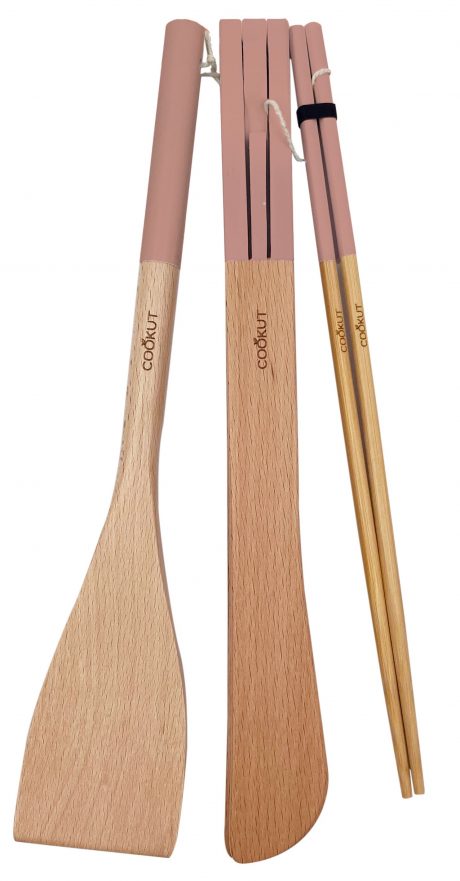 L'INCROYABLE COCOTTE - SET SPATULE, PINCE ET BAGUETTE - GUIMAUVE