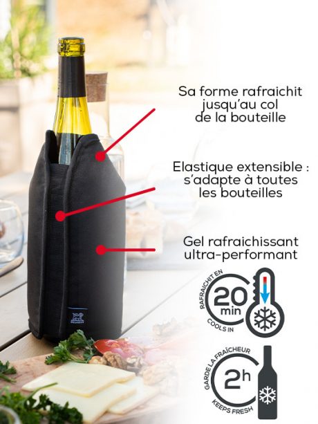 RAFRAîCHISSEUR EXTENSIBLE VINS ET CHAMPAGNES - FRIZZ NOIR – Image 3