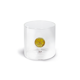 GOBELET EN VERRE BOROSILICATE 25 cl - TRANCHE D'ORANGE