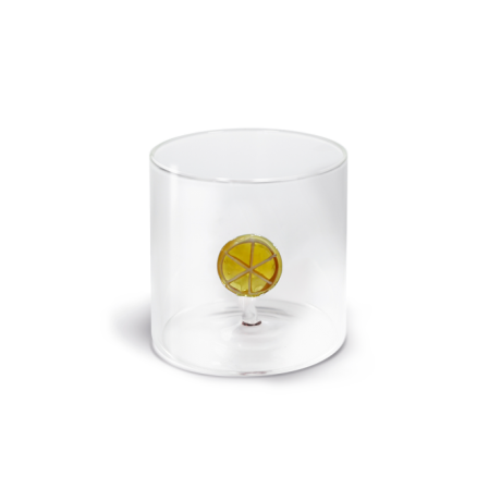 GOBELET EN VERRE BOROSILICATE 25 cl - TRANCHE D'ORANGE