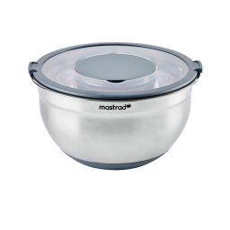 BOL INOX AVEC COUVERCLE ANTI-PROJECTIONS 20 cm