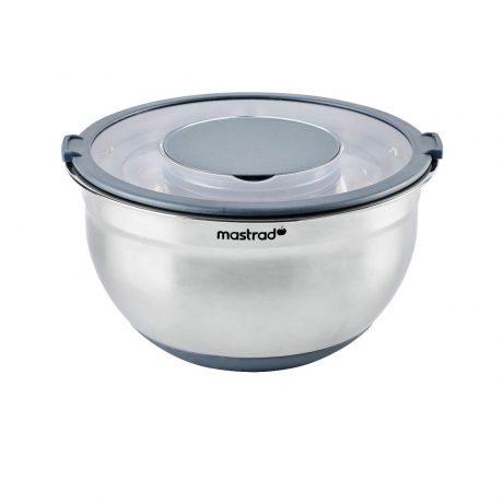 BOL INOX AVEC COUVERCLE ANTI-PROJECTIONS 20 cm