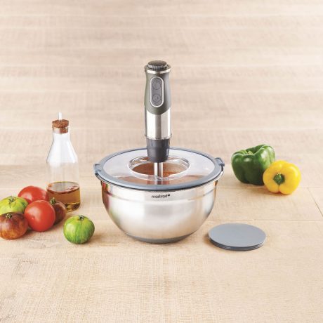 BOL INOX AVEC COUVERCLE ANTI-PROJECTIONS 20 cm – Image 2