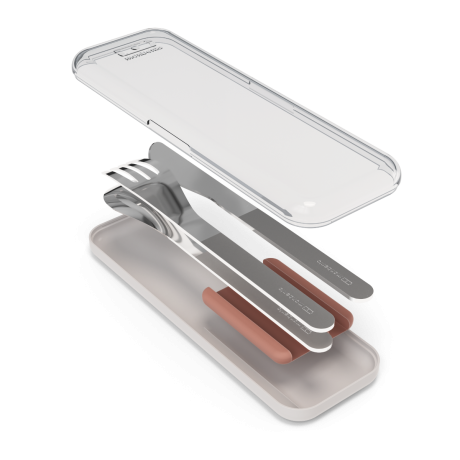 COUVERTS INOX 3 PIECES SLIM BOX - ROSE MOKA – Image 2