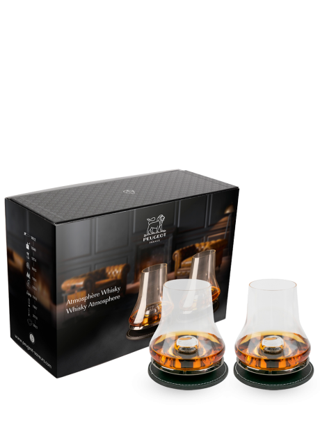 WHISKY 2 VERRES A DEGUSTATION AVEC SOCLE RAFRAICHISSANTS