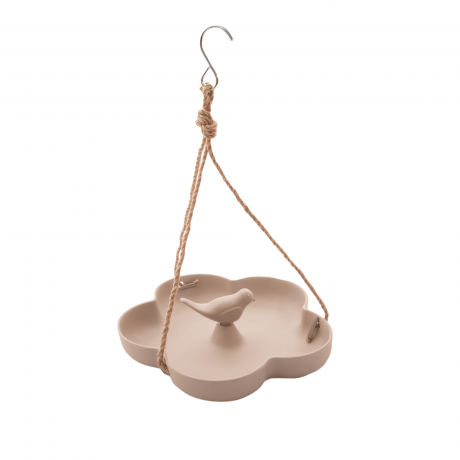 OISEAUX - BAIGNOIRE OU MANGEOIRE EN FIBRE DE BAMBOU - TAUPE