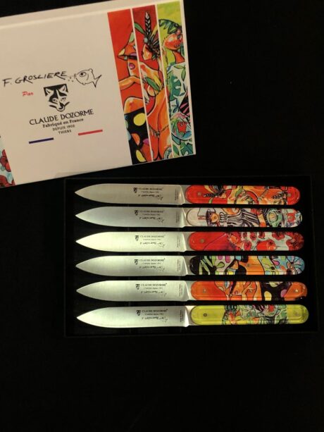 COFFRET 6 COUTEAUX DE TABLE - FRANÇOIS GROSLIERE