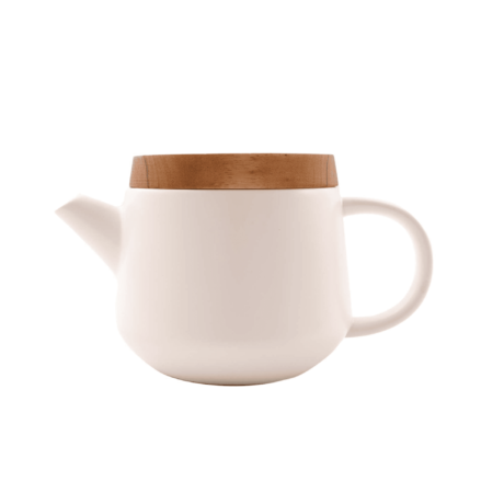 THEIERE CARAMIQUE-ACACIA - BLANCHE