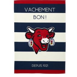 VACHE QUI RIT - TORCHON RAYE BLEU