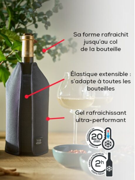 RAFRAICHISSEUR EXTENSIBLE VINS ET CHAMPAGNES - FRIZZ GRIS – Image 2