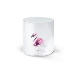 GOBELET EN VERRE BOROSILICATE 25 cl - FLAMANT ROSE