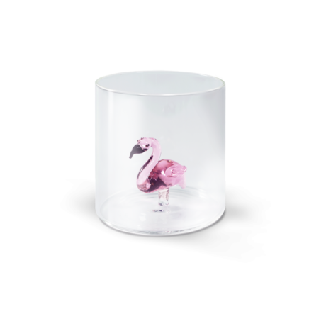 GOBELET EN VERRE BOROSILICATE 25 cl - FLAMANT ROSE