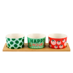HAPPY HOUR - PLATEAU APERO RECTANGULAIRE AVEC 3 RAVIERS