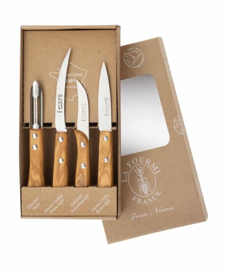 COFFRET 4 COUTEAUX UTILITAIRES - OLIVIER