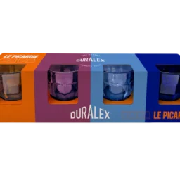 DURALEX - LOT 4 GOBELETS PICARDIE COULEURS