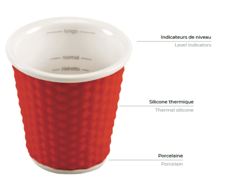TASSE CAFE NID D'ABEILLE EN SILICONE - VERT ANIS – Image 2