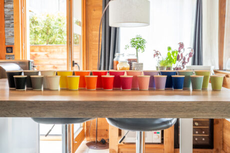 TASSE CAFE NID D'ABEILLE EN SILICONE - VERT ANIS – Image 4