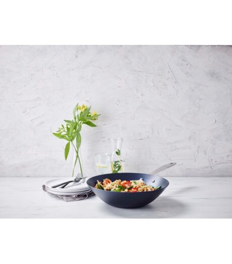 WOK ACIER CARBONE  BLEU 31 cm - MAESTRO – Image 5