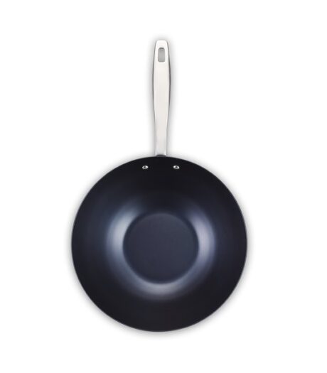 WOK ACIER CARBONE  BLEU 31 cm - MAESTRO – Image 3