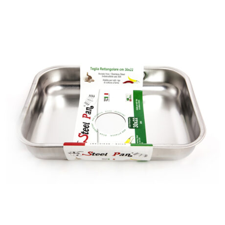 PLAT A FOUR INOX - 30x22x7,5 cm