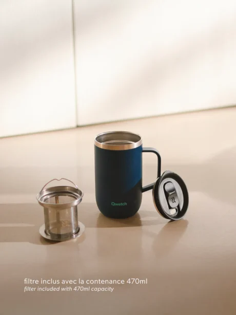 MUG/TISANIERE ISOTHERME INOX 470 ml - BLEU NUIT – Image 3