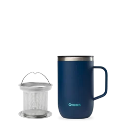 MUG/TISANIERE ISOTHERME INOX 470 ml - BLEU NUIT