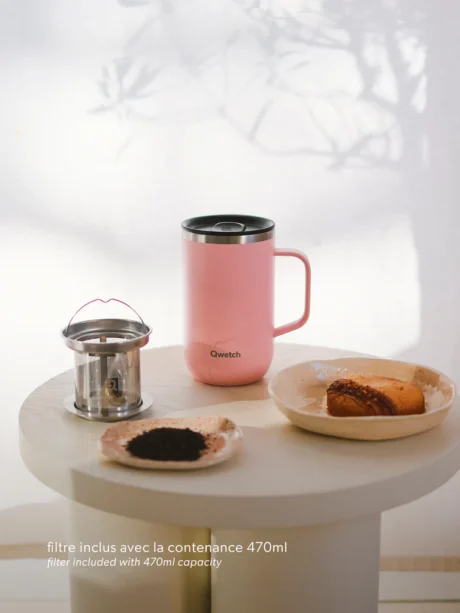 MUG/TISANIERE ISOTHERME INOX 470 ml - ROSE PASTEL – Image 2