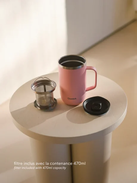 MUG/TISANIERE ISOTHERME INOX 470 ml - ROSE PASTEL – Image 3