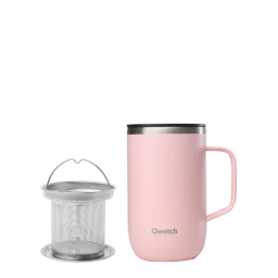 MUG/TISANIERE ISOTHERME INOX 470 ml - ROSE PASTEL