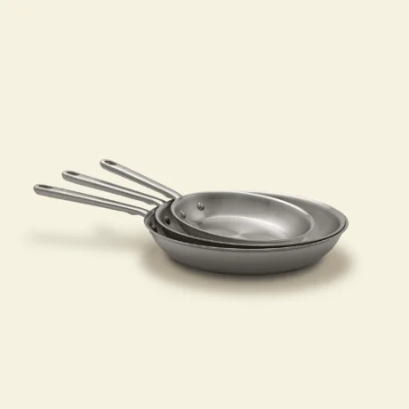 ATMA - LA BRIGADE LES 3 BONNES POELES EN INOX - 20-26-28 cm