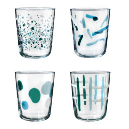 COFFRET 4 GOBELETS BAS - BLEU