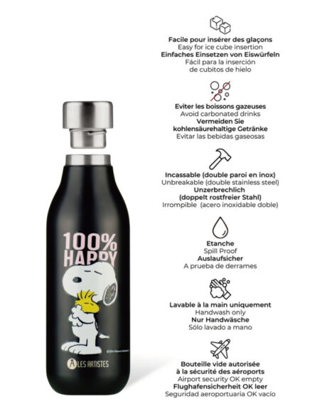 SNOOPY 100% HAPPY - BOUTEILLE ISOTHERME 500 ml – Image 2