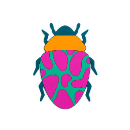 DESSOUS DE PLAT - SCARABEE ORANGE