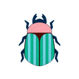 DESSOUS DE PLAT - SCARABEE ROSE