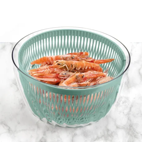 ESSOREUSE A SALADE AVEC COUVERCLE D. 26 cm - GUZZINI - VERT – Image 4