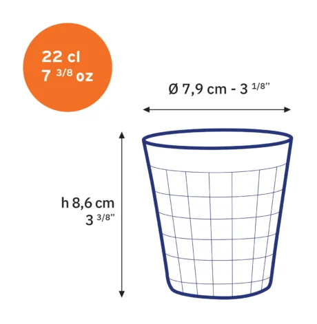 DURALEX - BOITE 6 GOBELETS BAS PRISME 22 cl - TRANSPARENT – Image 3