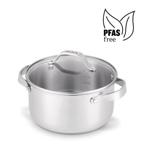 CICLA - FAITOUT INOX AVEC COUVERCLE EN VERRE 20 cm