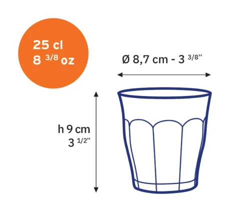 DURALEX - BOITE 6 GOBELETS PICARDIE 25 cl - TRANSPARENT – Image 2