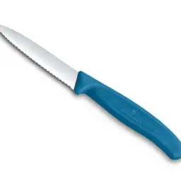 VICTORINOX - COUTEAU D'OFFICE LAME CRANTEE 8 cm - BLEU