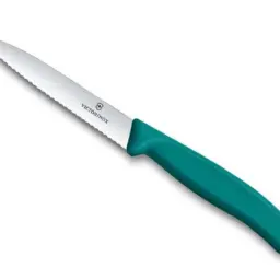 VICTORINOX - COUTEAU OFFICE LAME CRANTEE 10 cm - VERT