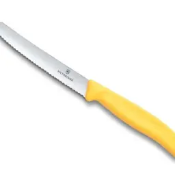 VICTORINOX - COUTEAU TOMATE/TABLE LAME CRANTEE 11 cm - JAUNE