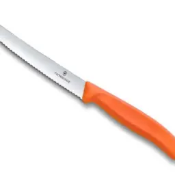 VICTORINOX - COUTEAU TOMATES/TABLE LAME CRANTEE 11 cm - ORANGE